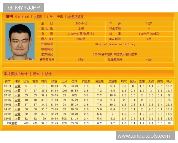 姚明在NBA的辉煌数据分析与职业生涯成就探讨